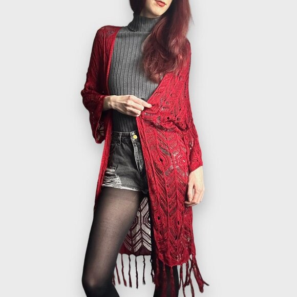 H&M Coachella Official Collection Open Front Shawl Cardigan l - Picture 9 of 9